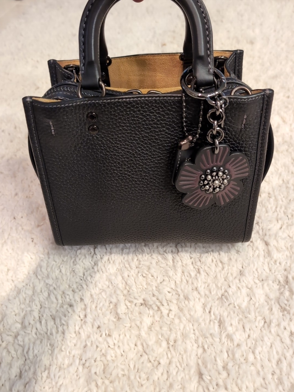 Coach Rogue 20 Black Regenerative  Leather Bag with 3-way Straps. 1941 Tag